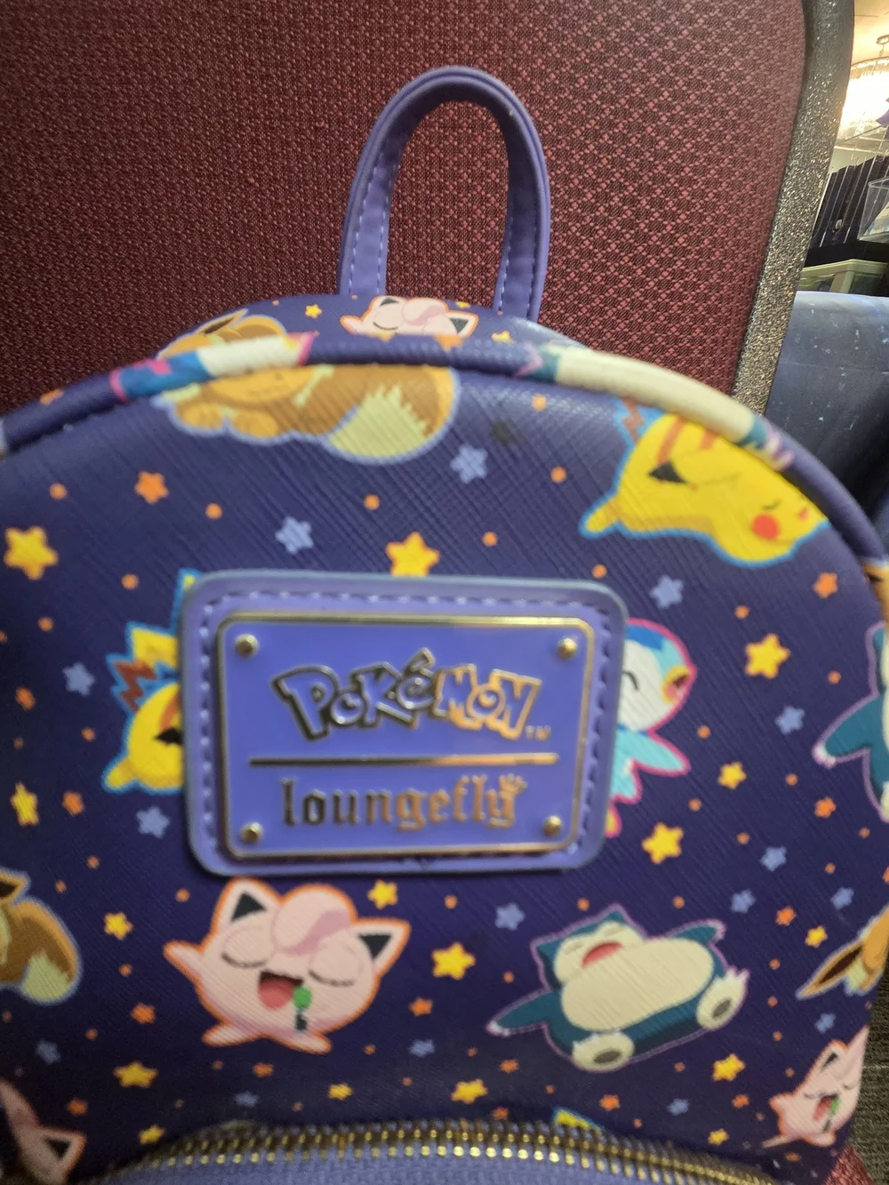 Loungefly Purple Pokémon Sleeping Pikachu Mini Backpack